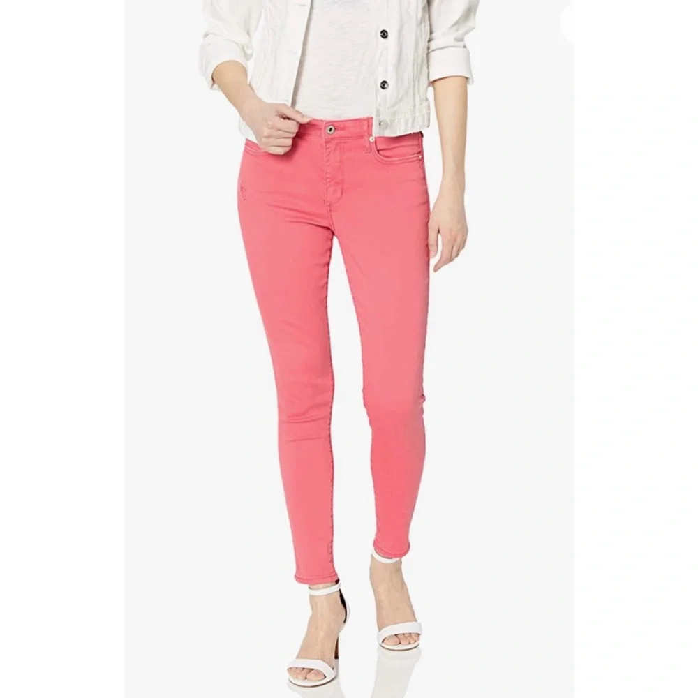 ELLA MOSS high rise pink skinny ankle jeans sz 29